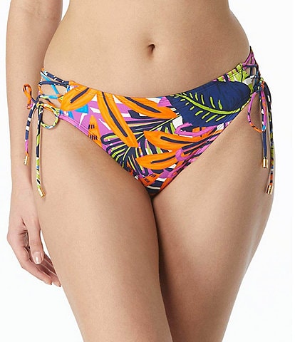 Coco Reef Eclectic Jungle Engage Tropical Print Side Lace-Up Bikini Swim Bottom