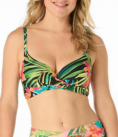 Coco Reef Island Grove Bra Size Underwire Crossover Bikini Bra Swim Top