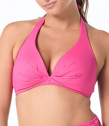 Coco Reef Solid Assure Halter Bra Size Underwire Swim Top