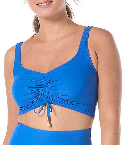 Coco Reef Solid Elevate Shirred Underwire Bra Size Swim Top