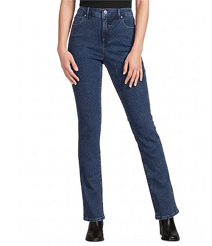 Code Bleu Chelsea Denim Mid Rise Straight Leg Full Length Jeans