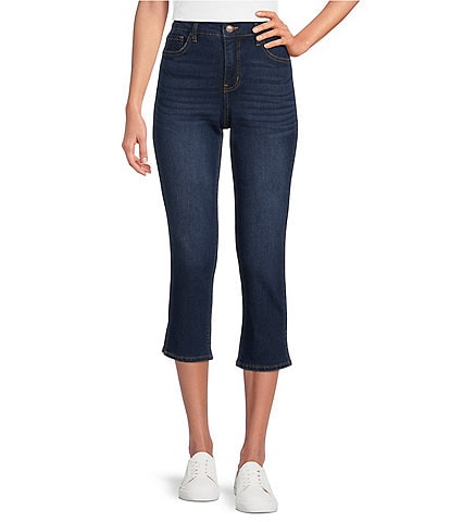 Code Bleu Chelsea High Rise Classic 5-Pocket Capri Stretch Denim Jeans