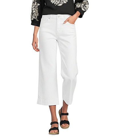 Code Bleu Chelsea Stretch Denim High Rise Side Slit Capri Jeans