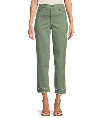 Eileen Fisher Dyed Organic Cotton Stretch High Waisted Slim