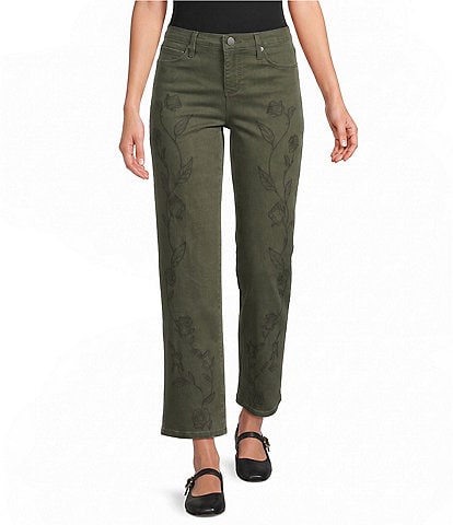 Code Bleu High-Rise Straight Leg Raw Hem Jean