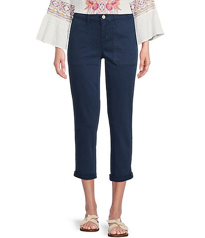 Code Bleu Mid Rise Double Rolled Cuff Jeans