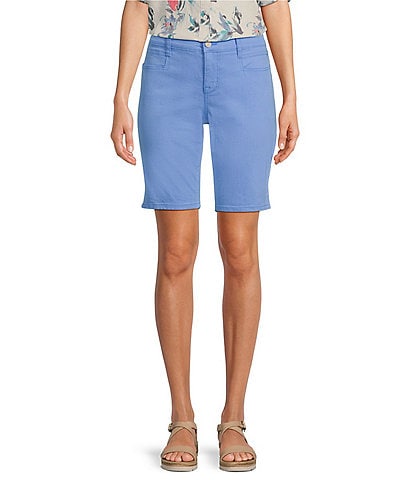 Code Bleu Petite Size Chelsea High-Rise Side Slit Hem Bermuda Jeans