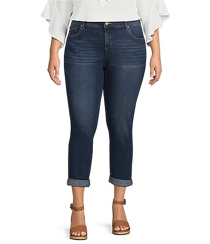 Code Bleu Plus Size Rolled Cuff Weekend Jeans