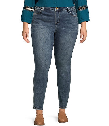Code Bleu Plus Size Chelsea Jeans 5-Pocket Denim | Straight Dillard\'s Leg Stretch