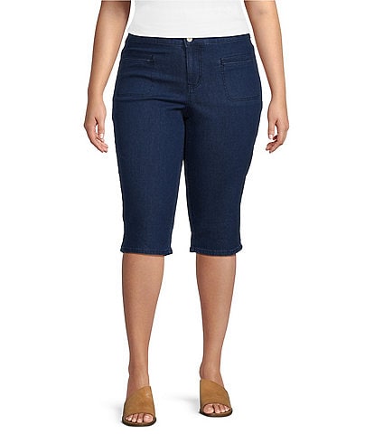 Code Bleu Plus Size Stretch Denim High-Waist Skimmer Jeans
