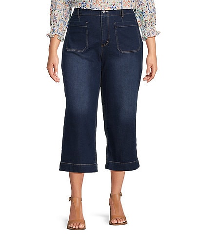 Jessica Simpson Plus Size True Love Wide Leg High Rise Jeans