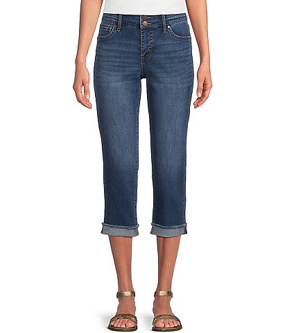 Style & Co. Women's Denim Capri Jeans Size 10 Blue Straight Leg CA 00234