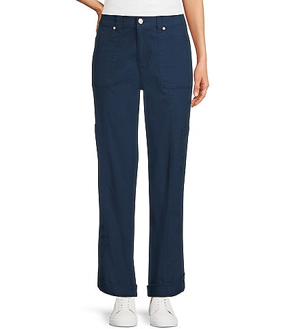 NYDJ Teresa Mid Rise Wide Leg Stretch Denim Jeans | Dillard's