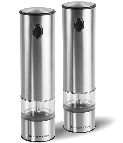 Cole & Mason Battersea Electronic Salt & Pepper Mill Gift Set, 8.5"