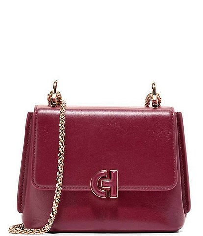 Cole Haan Black Cherry Mini Leather Satchel Bag