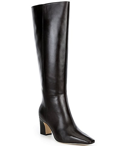 Cole Haan Blanche Tall Leather Block Heel Boots
