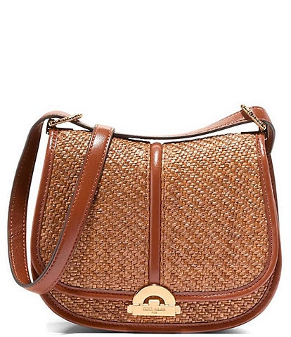 Cole Haan Celenea Straw Saddle Bag