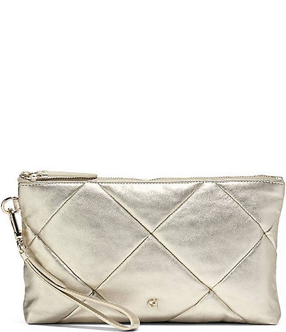 Cole Haan Essential Quilted Metallic Gold Clutch
