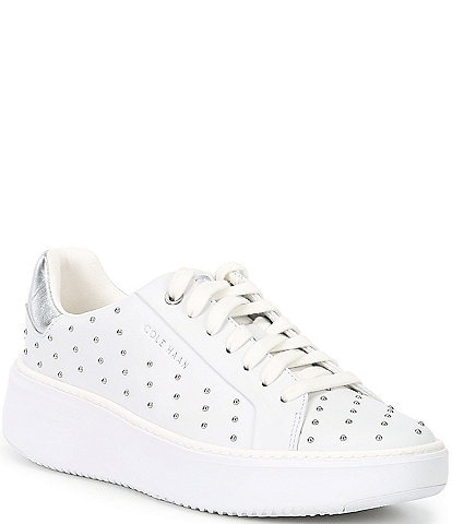 Cole Haan GrandPrø Topspin Studded Leather Platform Sneakers