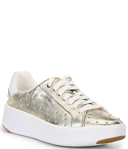 Cole Haan GrandPrø Topspin Studded Leather Platform Sneakers