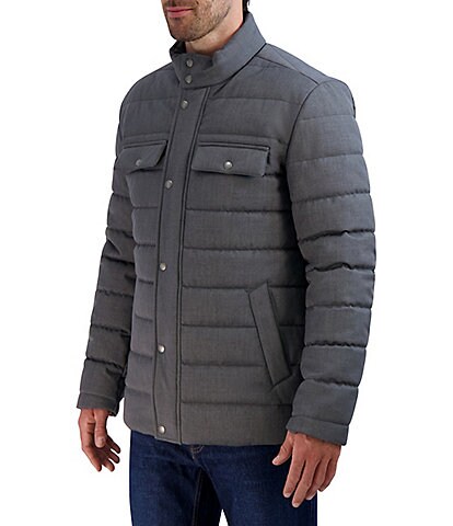 Cole Haan Heathered Twill Quilted Jacket