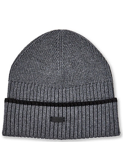 Cole Haan Heritage Ribbed Cuff Wool Blend Beanie