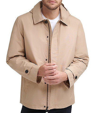 Cole Haan Long-Sleeve Hooded Rain Coat