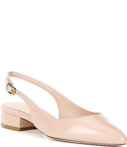 Cole Haan Mazie Leather Slingback Pointed Toe Pumps