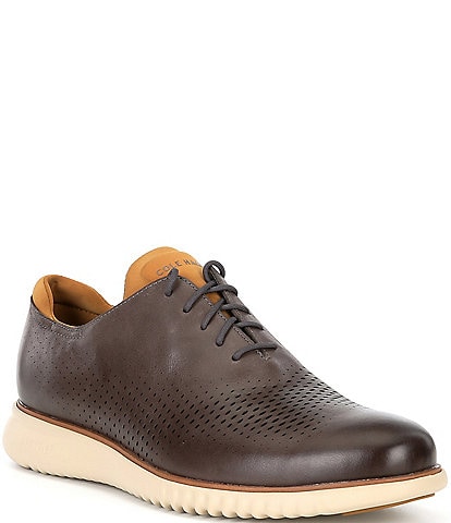 Cole Haan Men's 2.ZERØGRAND Leather Laser Cut Wingtip Oxfords