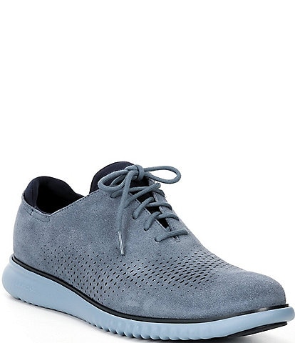 Cole Haan Men's 2.ZERØGRAND Perforated Nubuck Laser Wingtip Oxfords