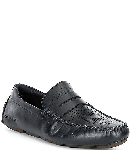 Cole Haan Men's Grand Leather Laser Cut Penny Drivers