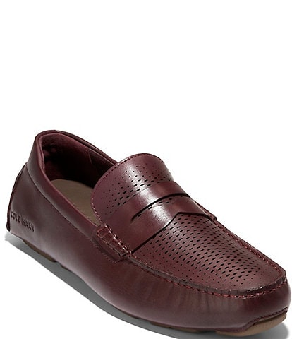 Cole Haan Men's Grand Leather Laser Cut Penny Drivers
