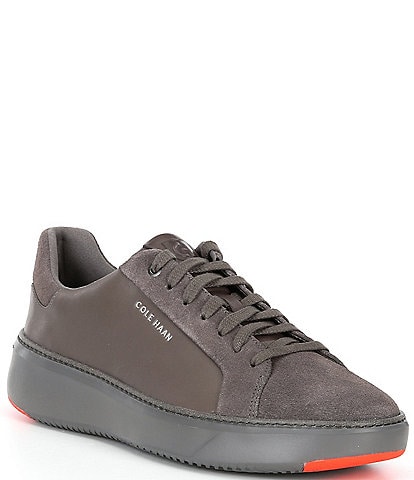 Cole Haan Men's GrandPrø Topspin Suede and Leather Lace-Up Sneakers
