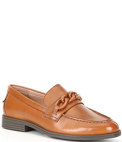 Cole Haan Stassi Chain Detail Leather Loafers