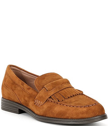 Cole Haan Stassi Suede Kiltie Loafers
