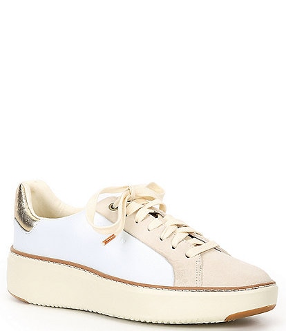 Cole Haan Women's Topspin Lace-Up Leather Platform Sneakers