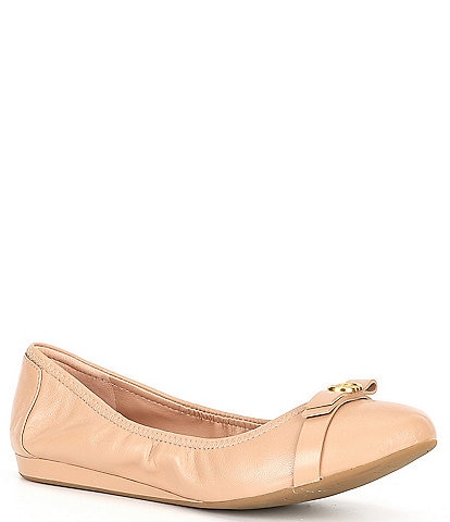 Cole Haan Tova Bow Leather Ballet Flats