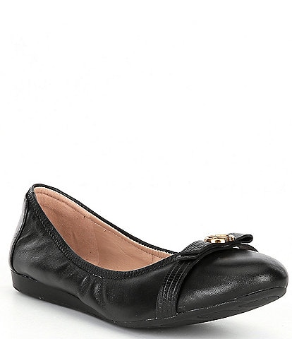 Cole Haan Tova Bow Leather Ballet Flats