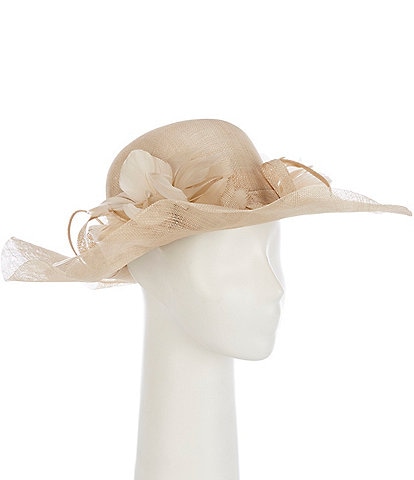 Collection 18 Sinamay Wide Brim Dress Hat