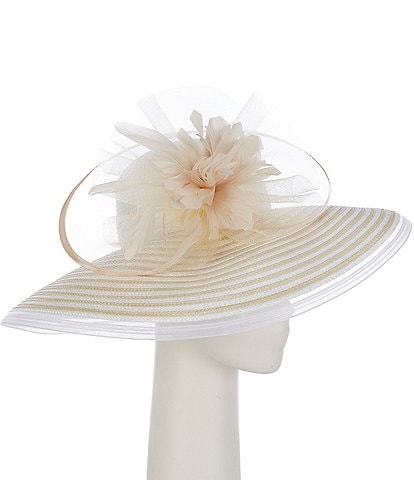 Collection 18 Striped Brim Dress Hat