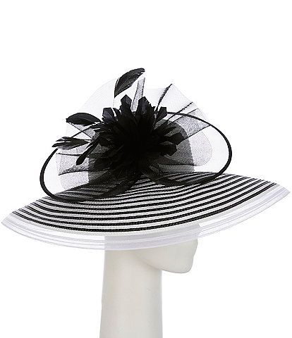 Collection 18 Striped Brim Dress Hat