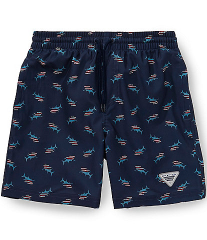 Columbia Boys Rambler Bluefin Pride Print Water Shorts