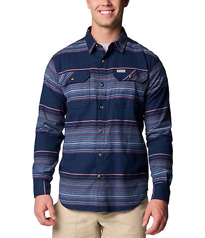 Columbia Flare Gun Stretch Flannel Long Sleeve Shadow Plaid Woven Shirt