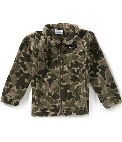 Columbia Little Boys Zing III Black Mod Camo Fleece Full-Zip Jacket