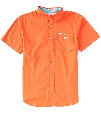 Columbia PFG Super Tamiami Mini-Check Short-Sleeve Woven Shirt | Dillard's