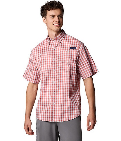 Columbia PFG Super Tamiami Check Short Sleeve Woven Shirt