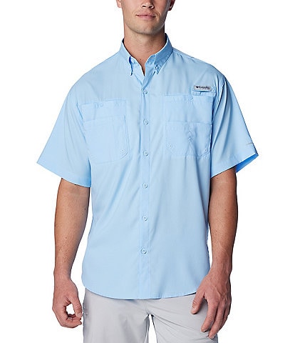 Men's Atlanta Braves Columbia Navy Slack Tide Camp Button-Up Short Sleeve  Shirt
