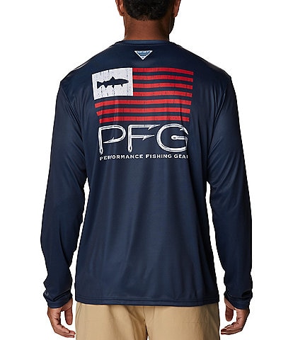 Columbia PFG Terminal Tackle Fish Star Graphic Long Sleeve T-Shirt