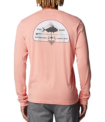 Columbia PFG Uncharted Tech Back Graphic Performance Long Sleeve T-Shirt