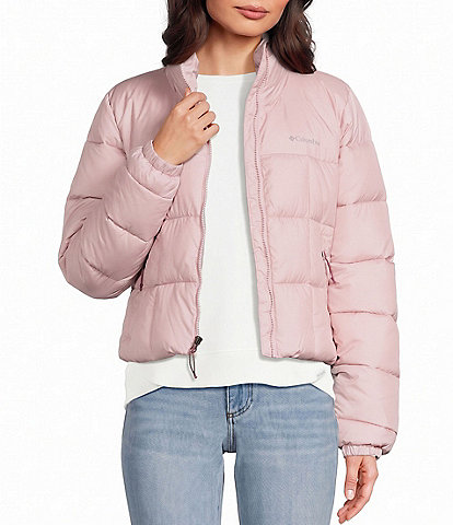 Columbia Puffect III Stand Collar Zip Front Quilt Cropped Jacket